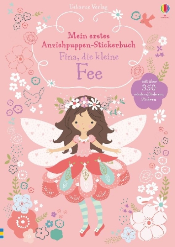 Buchcover und Innenansicht für das Buch: Mein erstes Anziehpuppen-Stickerbuch:  Fina, die kleine Fee