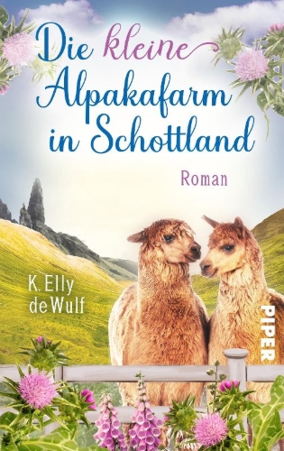 Buchcover und Innenansicht für das Buch: Blue Skye - Die kleine Alpakafarm in Schottland
