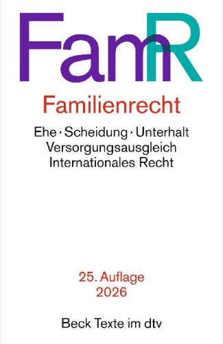 Buchcover und Innenansicht für das Buch: Familienrecht. FamR