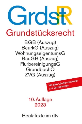 Buchcover und Innenansicht für das Buch: Grundstücksrecht
