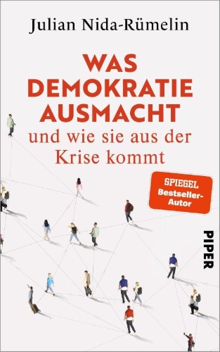 Buchcover und Innenansicht für das Buch: Was Demokratie ausmacht - und wie sie aus der Krise kommt