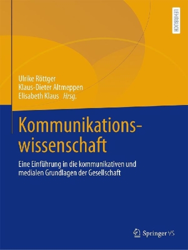 Buchcover und Innenansicht für das Buch: Kommunikationswissenschaft