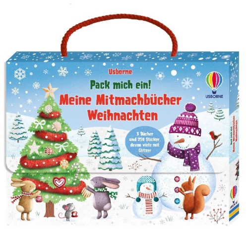 Buchcover und Innenansicht für das Buch: Pack mich ein! Meine Mitmachbücher: Weihnachten