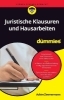 Buchcover und Innenansicht für das Buch: Juristische Klausuren und Hausarbeiten für Dummies