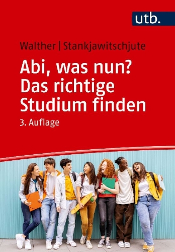 Buchcover und Innenansicht für das Buch: Abi, was nun? Das richtige Studium finden