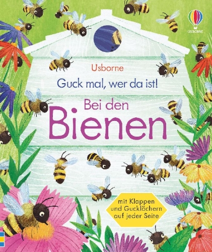 Buchcover und Innenansicht für das Buch: Guck mal, wer da ist! Bei den Bienen
