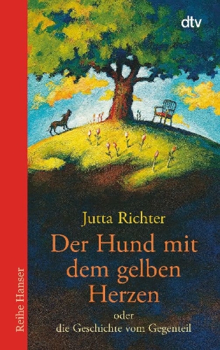 Buchcover und Innenansicht für das Buch: Der Hund mit dem gelben Herzen