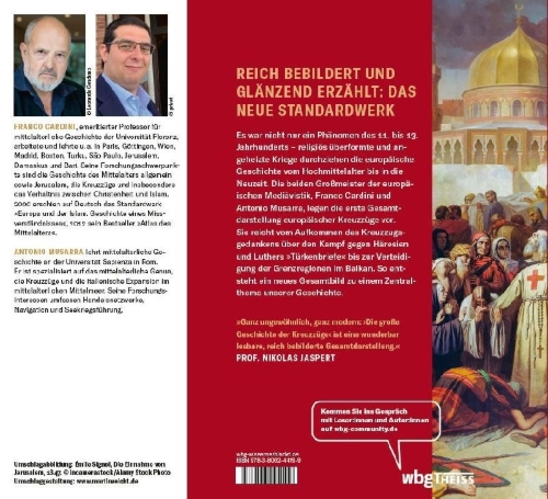 Buchcover und Innenansicht für das Buch: Il grande racconto delle crociate