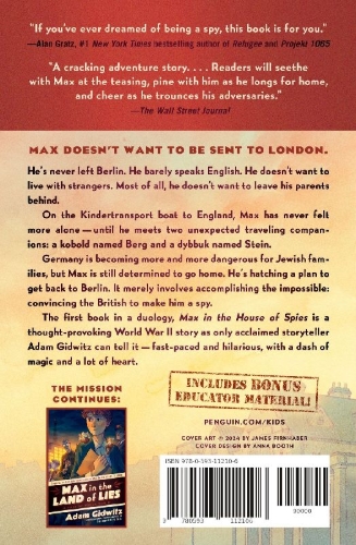 Buchcover und Innenansicht für das Buch: Max in the House of Spies