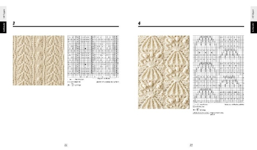 Buchcover und Innenansicht für das Buch: Die Strickmusterbibel - 260 japanische Muster stricken