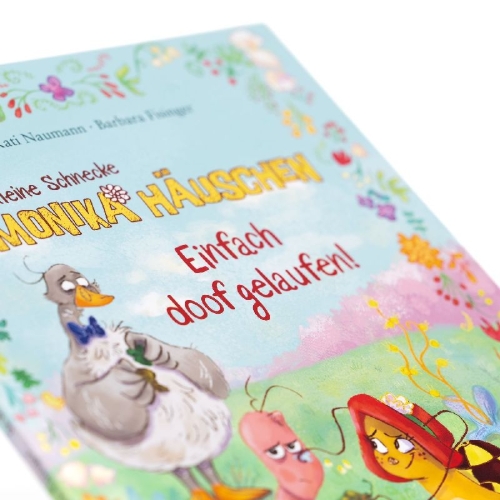 Buchcover und Innenansicht für das Buch: Die kleine Schnecke Monika Häuschen: Einfach doof gelaufen!
