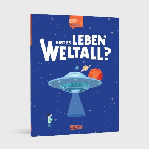 Buchcover und Innenansicht für das Buch: Big Questions Answered: Is there Alien Life in Outer Space?