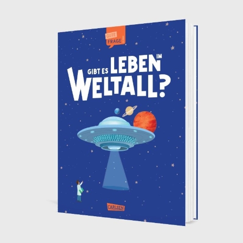 Buchcover und Innenansicht für das Buch: Big Questions Answered: Is there Alien Life in Outer Space?