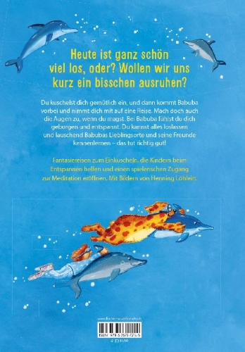 Buchcover und Innenansicht für das Buch: Kuschelzeit mit Babuba. Geschichten zum Ausruhen und Loslassen
