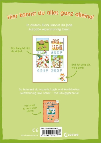 Buchcover und Innenansicht für das Buch: Das alles kann ich schon alleine! Zahlen und Mengen