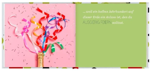 Buchcover und Innenansicht für das Buch: 50 ist absolut wundervoll