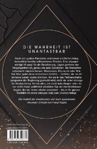 Buchcover und Innenansicht für das Buch: Honesty. Was die Wahrheit verbirgt