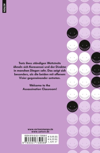 Buchcover und Innenansicht für das Buch: Ansatsu Kyoushitsu