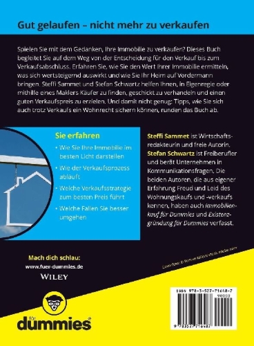 Buchcover und Innenansicht für das Buch: Immobilien verkaufen für Dummies