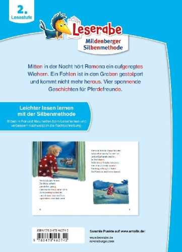 Buchcover und Innenansicht für das Buch: Leserabe - mit Mildenberger Silbenmethode - Pferdegeschichten