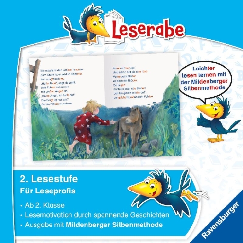 Buchcover und Innenansicht für das Buch: Leserabe - mit Mildenberger Silbenmethode - Pferdegeschichten