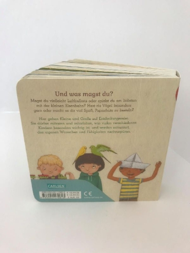Buchcover und Innenansicht für das Buch: Die Großen Kleinen: Ich mag ... schaukeln, malen, Fußball, Krach