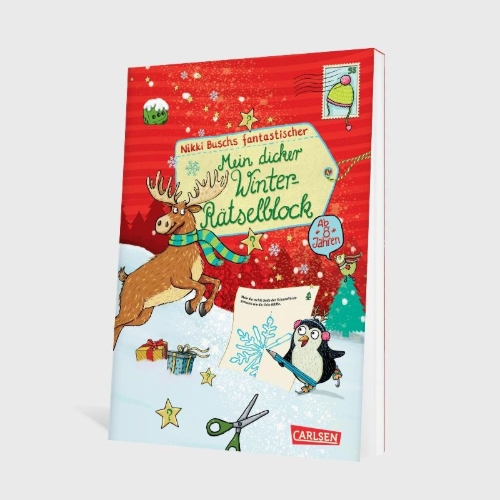 Buchcover und Innenansicht für das Buch: Mein dicker Winter-Rätselblock