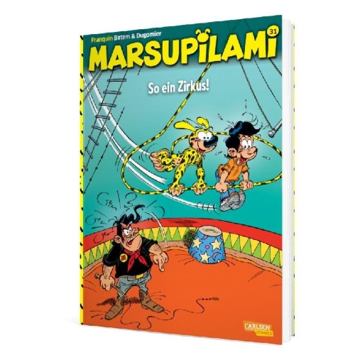 Buchcover und Innenansicht für das Buch: Marsupilami 15: C'est quoi ce cirque!?