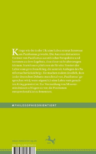Buchcover und Innenansicht für das Buch: Pazifismus - Ausweg in einer Welt voller Kriege?