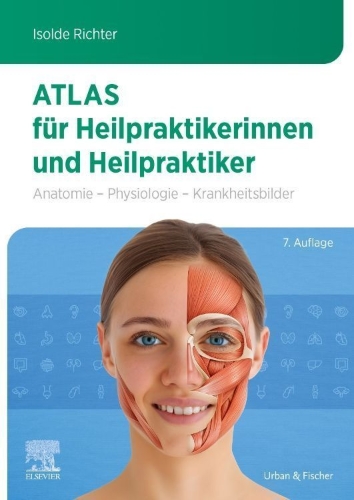 Buchcover und Innenansicht für das Buch: Atlas für Heilpraktikerinnen und Heilpraktiker