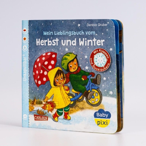 Buchcover und Innenansicht für das Buch: Baby Pixi (unkaputtbar) 152: Mein Lieblingsbuch vom Herbst und Winter