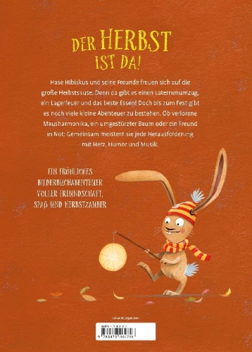 Buchcover und Innenansicht für das Buch: Hase Hibiskus und die Herbstsause