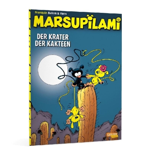 Buchcover und Innenansicht für das Buch: Marsupilami 4 - Le pollen du Monte Urticando