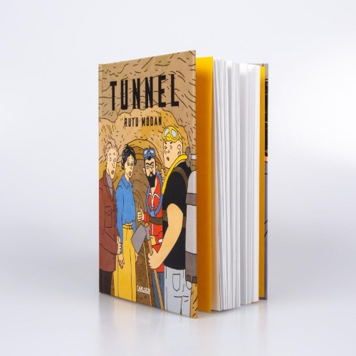Buchcover und Innenansicht für das Buch: Tunnel - eine israelische Satire