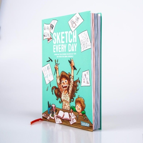 Buchcover und Innenansicht für das Buch: Sketch every day