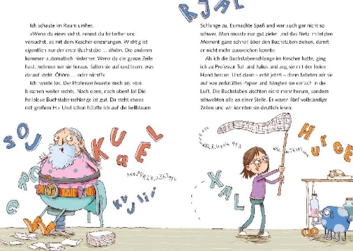 Buchcover und Innenansicht für das Buch: Der wundersame Weltraumzoo
