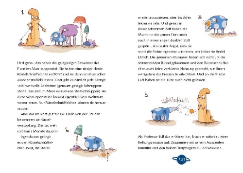 Buchcover und Innenansicht für das Buch: Der wundersame Weltraumzoo