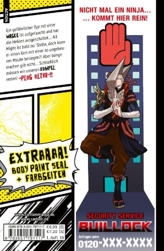 Buchcover und Innenansicht für das Buch: Boku no Hero Academia