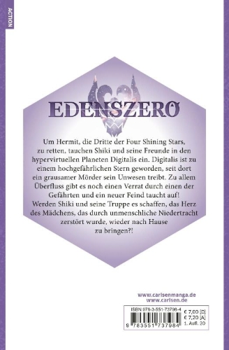 Buchcover und Innenansicht für das Buch: Edens Zero