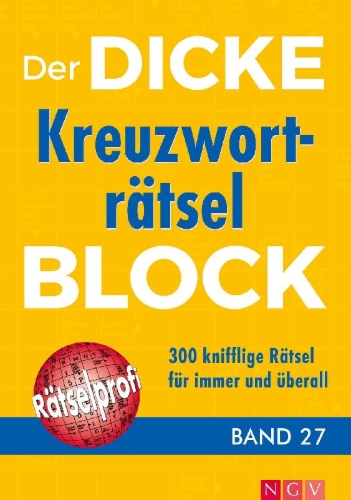 Buchcover und Innenansicht für das Buch: Der dicke Kreuzworträtsel-Block Band 27
