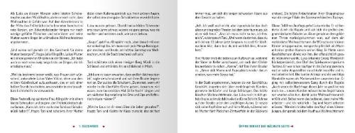 Buchcover und Innenansicht für das Buch: Escape Room Adventskalender. Die drei unheimlichen Geschenke