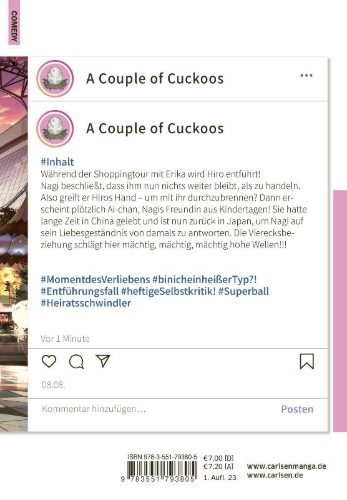 Buchcover und Innenansicht für das Buch: Cuckoo no Iinazuke