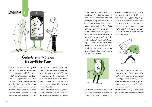 Buchcover und Innenansicht für das Buch: Il manuale delle 50 (piccole) rivoluzioni