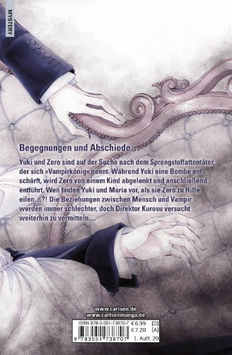 Buchcover und Innenansicht für das Buch: Vampire Knight Memories