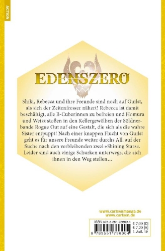 Buchcover und Innenansicht für das Buch: Edens Zero