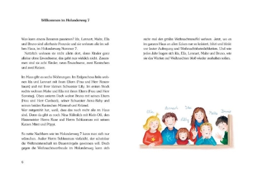 Buchcover und Innenansicht für das Buch: Holunderweg: Advent im Holunderweg