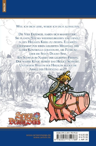 Buchcover und Innenansicht für das Buch: Nanatsu no Taizai