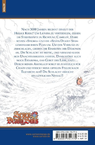 Buchcover und Innenansicht für das Buch: Nanatsu no Taizai
