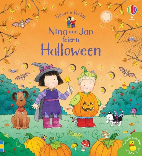 Buchcover und Innenansicht für das Buch: Nina und Jan feiern Halloween