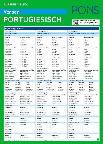 Buchcover und Innenansicht für das Buch: PONS Verben auf einen Blick Portugiesisch